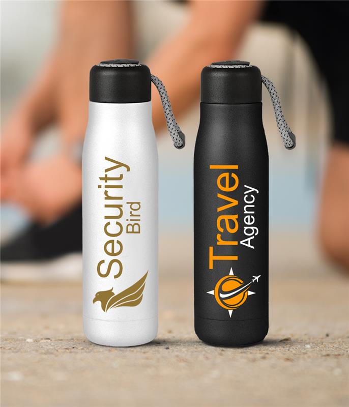 Fitness Water Flask Bottle with Name or Logo (Customizable)