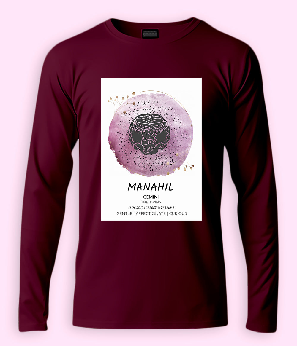 Gift Ideas Women Zodiac Horoscope Long Sleeve T-Shirt (Customizable)