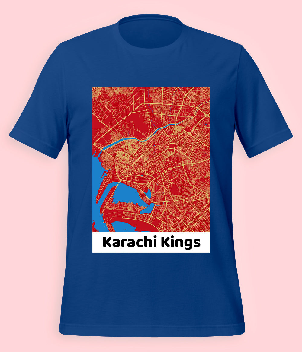 Karachi Kings Cricket T-shirt Unisex (Customizable)