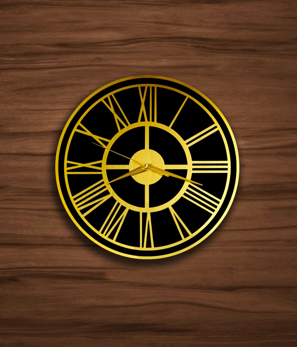 Modern Wall Clock with Light