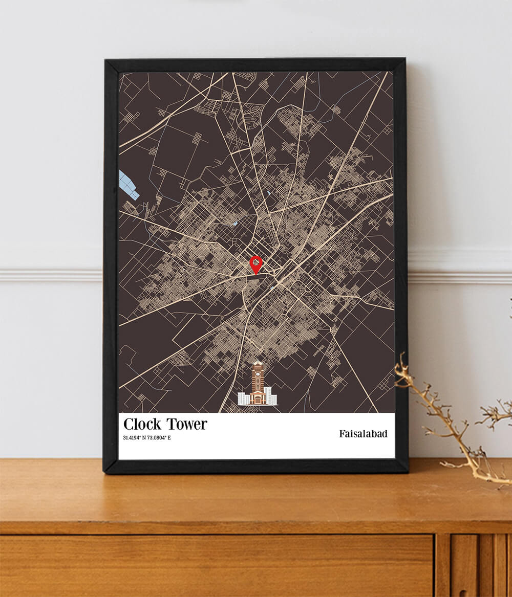 City Map Poster Faisalabad (Customizable)