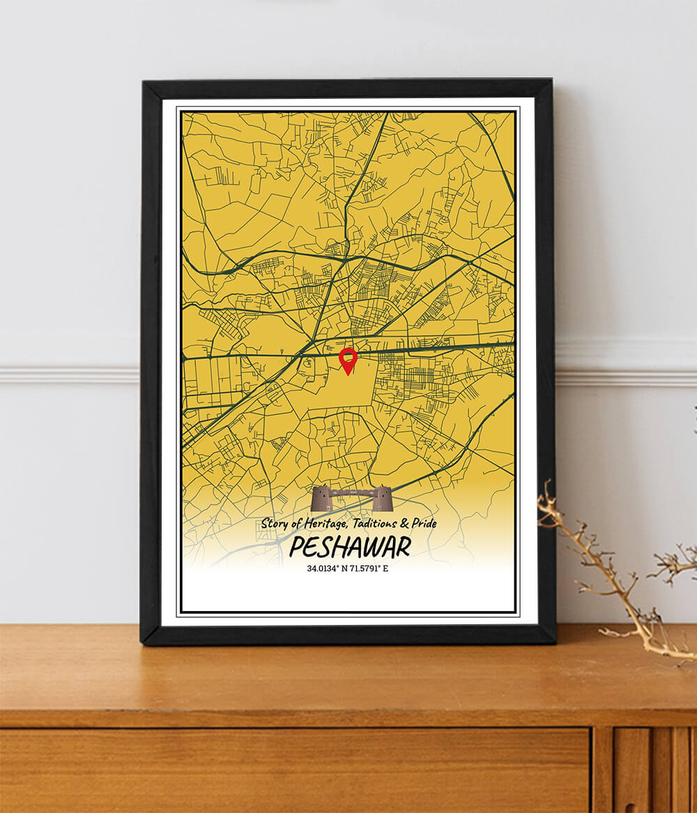 City Map Poster Peshawar (Customizable)