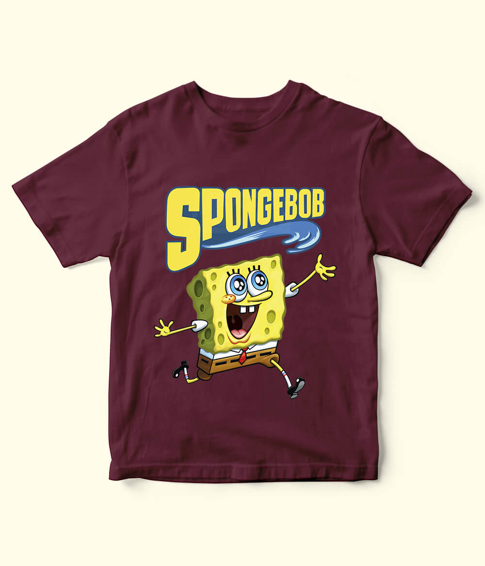 SpongeBob Kids T Shirt – Cartoon Printed Boys Shirt for Summer