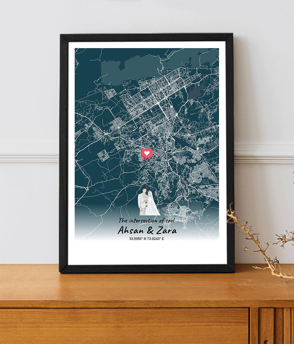 City Map Poster Rawalpindi (Customizable)