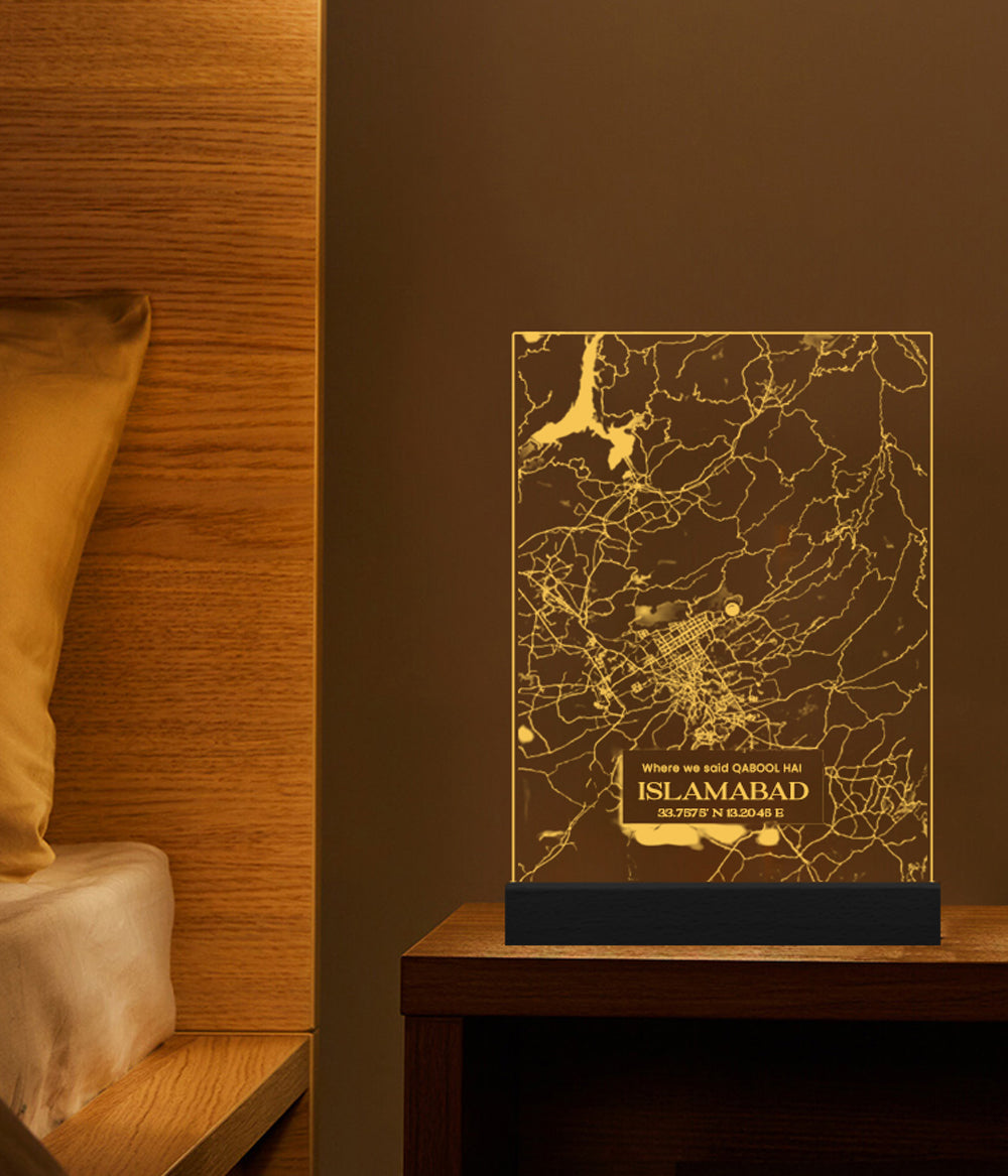 City Map Lamp (Customizable)