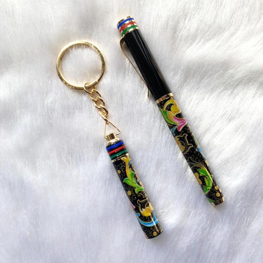 SKY FLOWER PEN & KEYRING SET