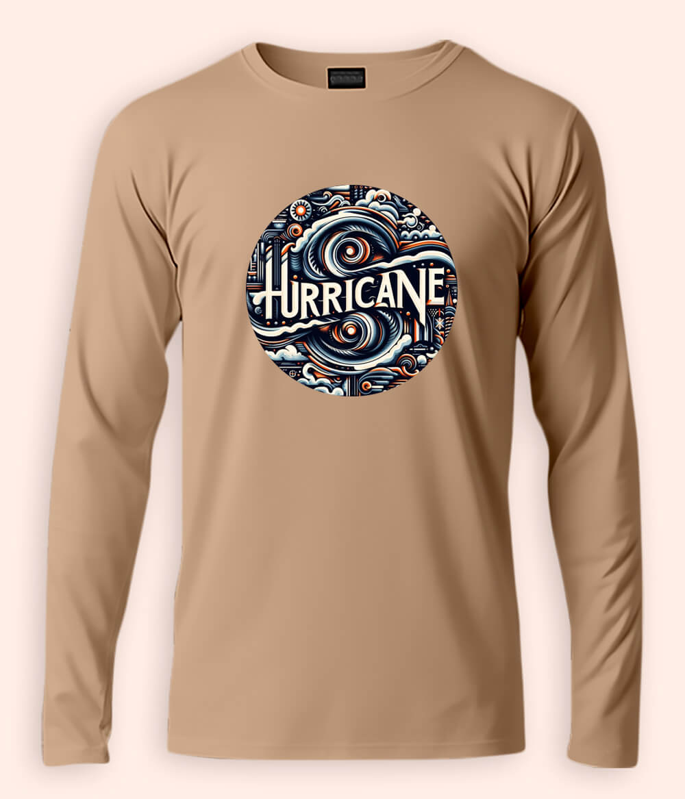 Hurricane Long Sleeve Winter T-Shirt (Unisex)