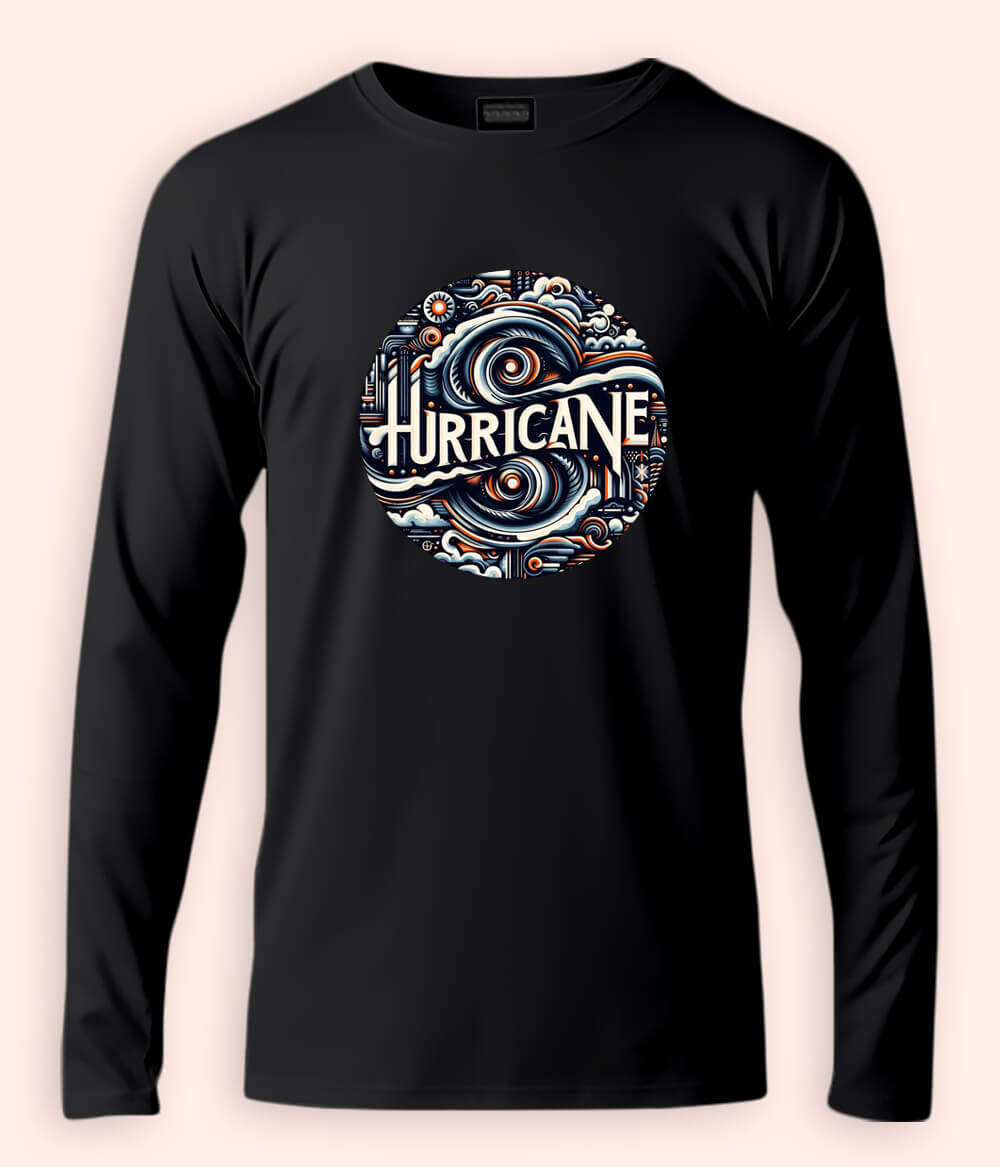 Hurricane Long Sleeve Winter T-Shirt (Unisex)
