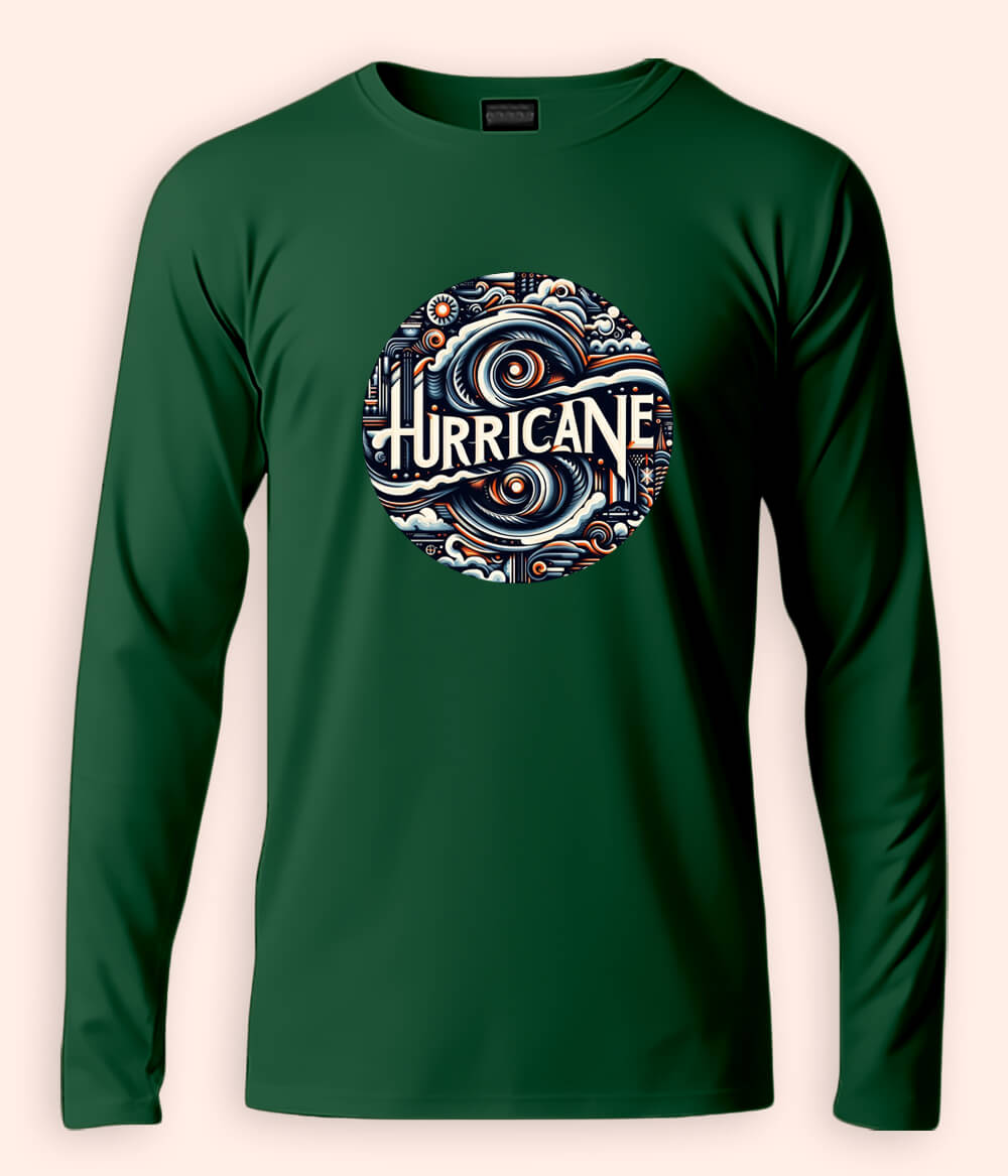 Hurricane Long Sleeve Winter T-Shirt (Unisex)