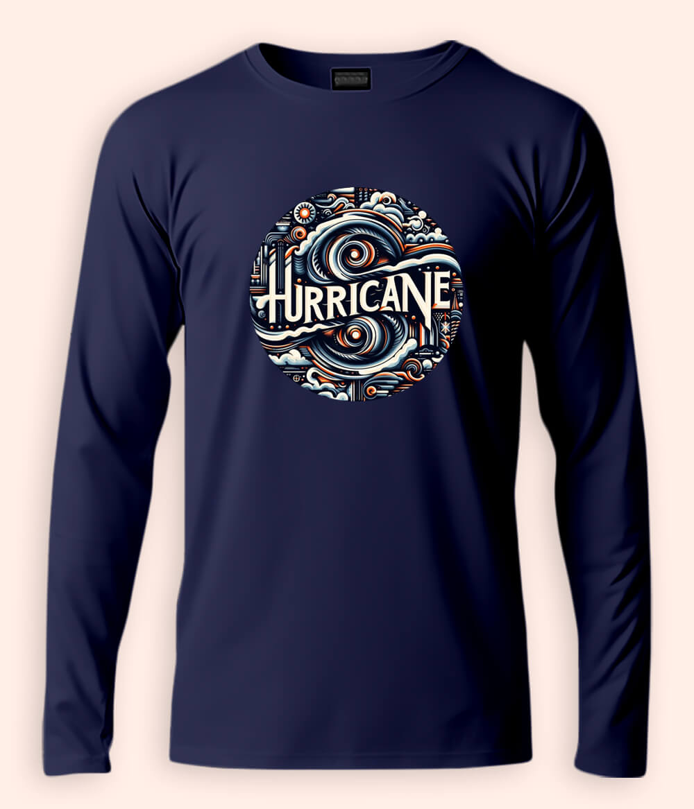 Hurricane Long Sleeve Winter T-Shirt (Unisex)