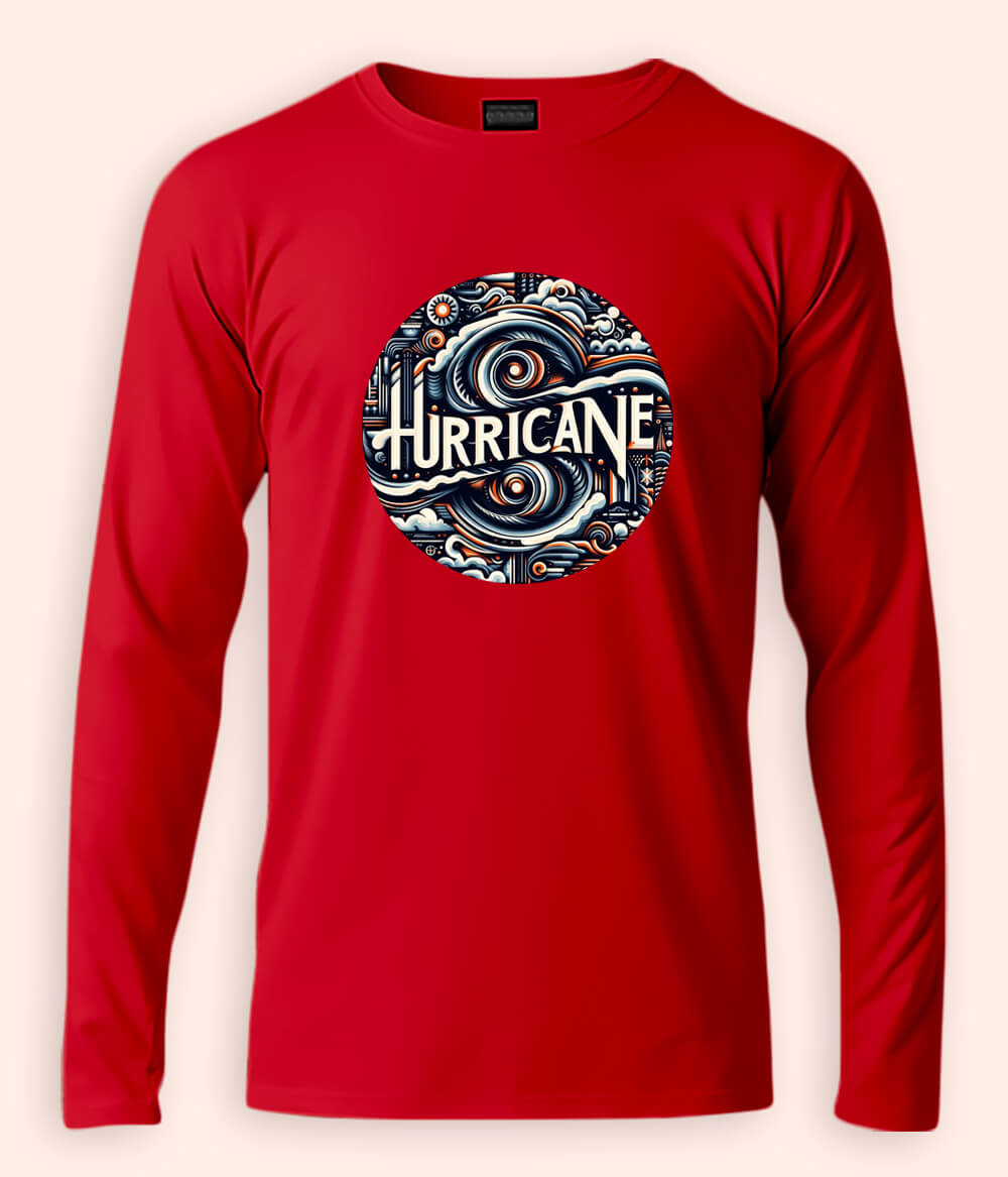 Hurricane Long Sleeve Winter T-Shirt (Unisex)
