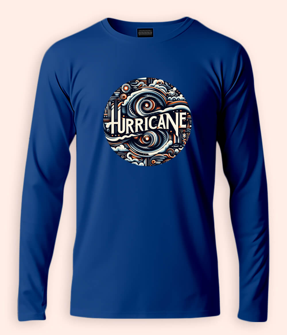 Hurricane Long Sleeve Winter T-Shirt (Unisex)