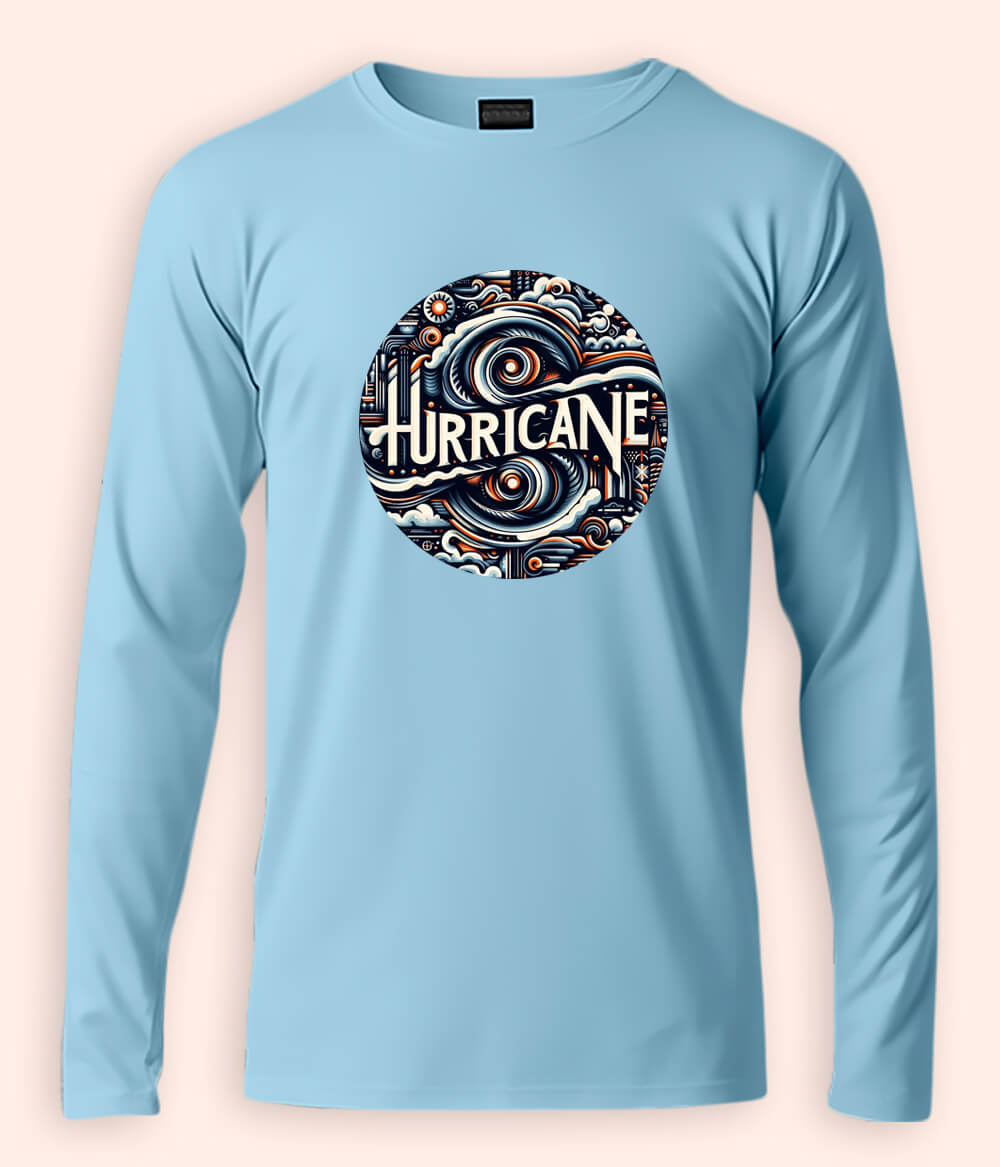 Hurricane Long Sleeve Winter T-Shirt (Unisex)