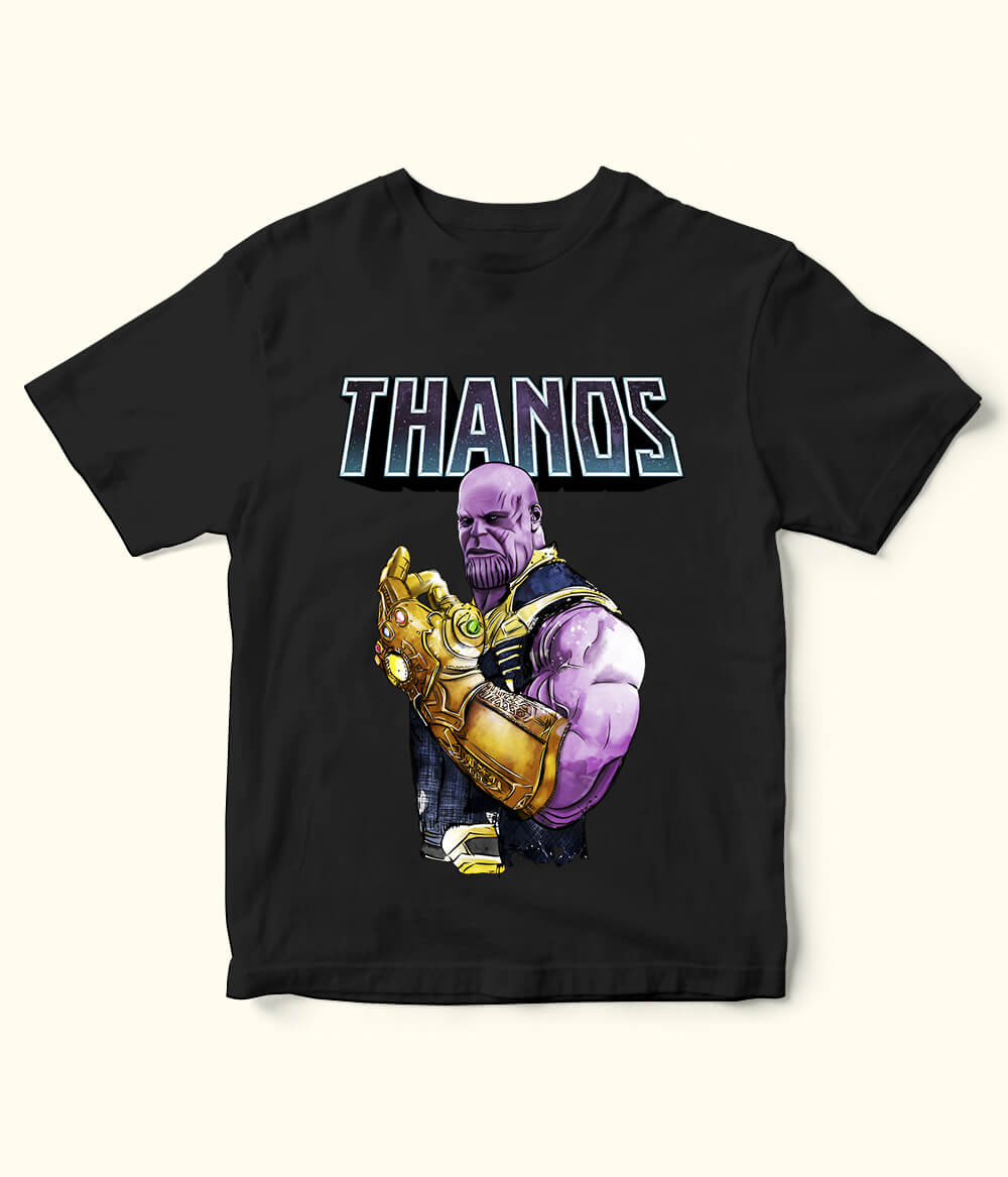 Thanos Printed T-Shirt for Boys – Premium Fabric & Bold Marvel Style