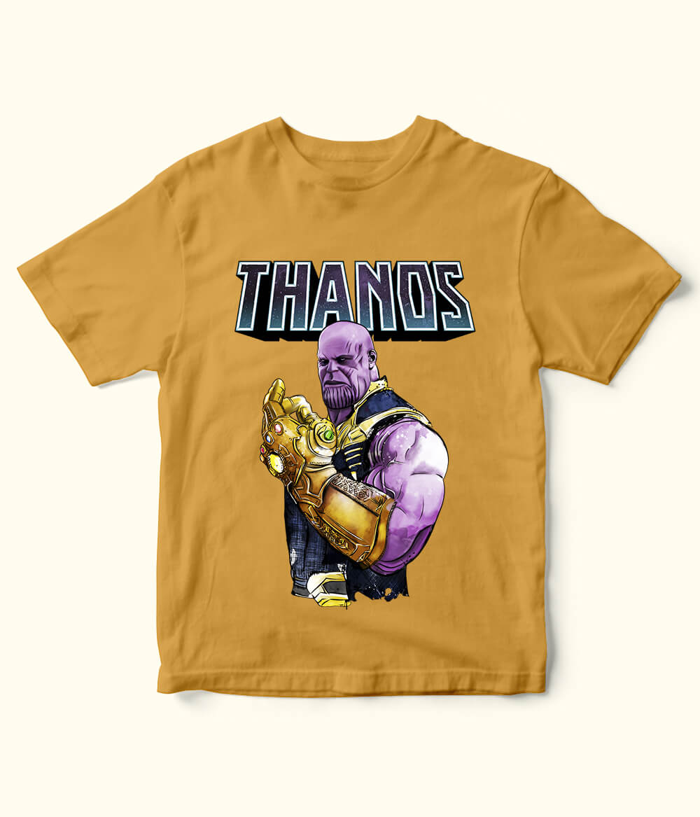 Thanos Printed T-Shirt for Boys – Premium Fabric & Bold Marvel Style