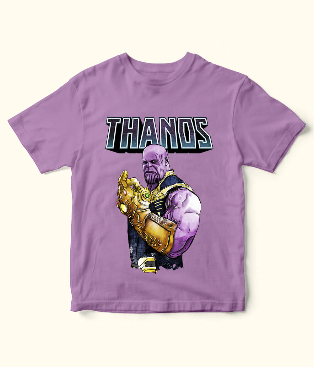 Thanos Printed T-Shirt for Boys – Premium Fabric & Bold Marvel Style