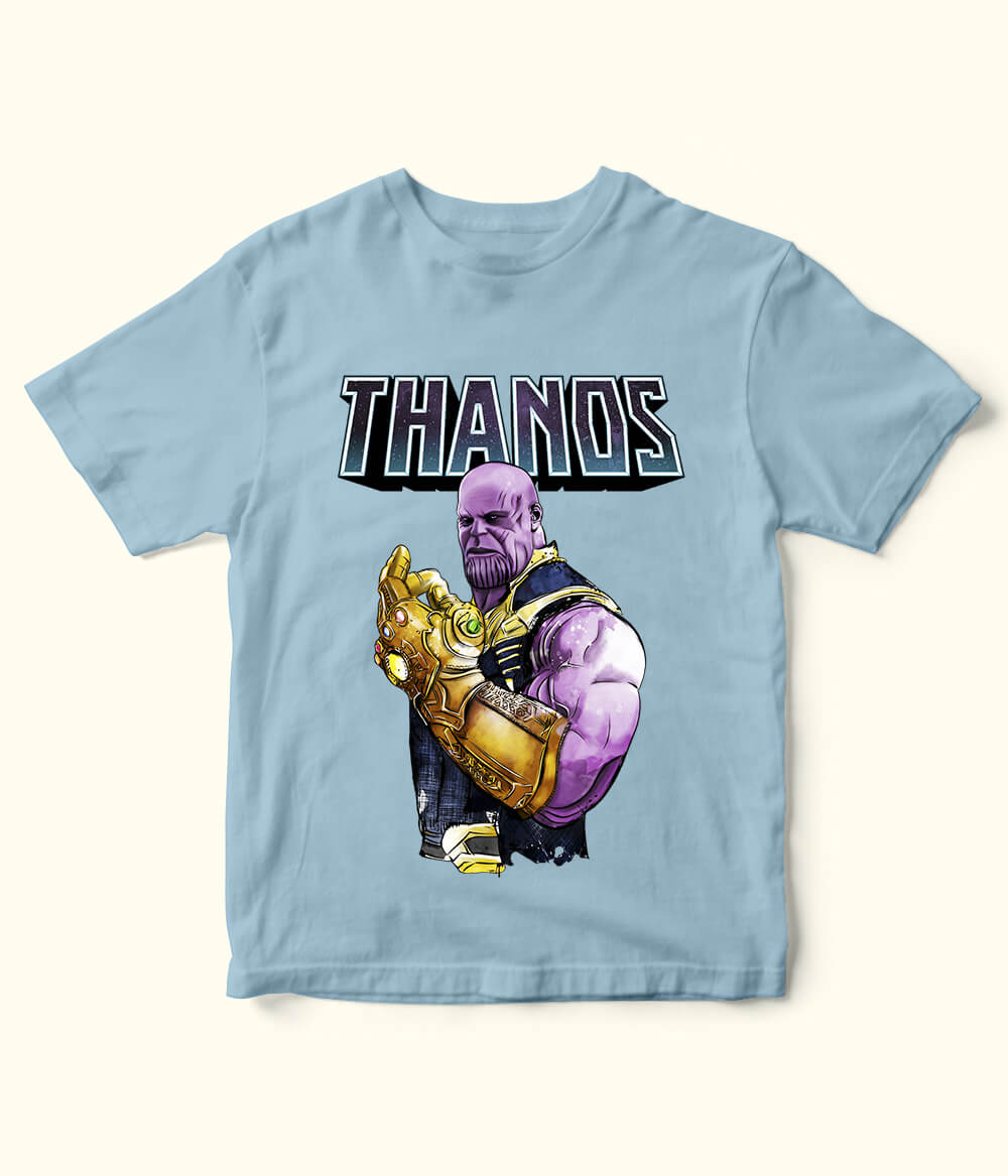 Thanos Printed T-Shirt for Boys – Premium Fabric & Bold Marvel Style