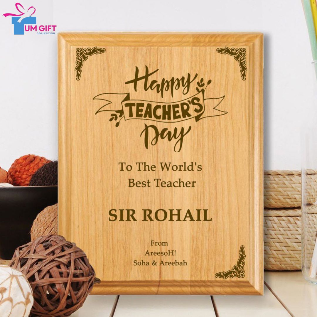 Happy Teachers Day Wooden Frame Images Gift