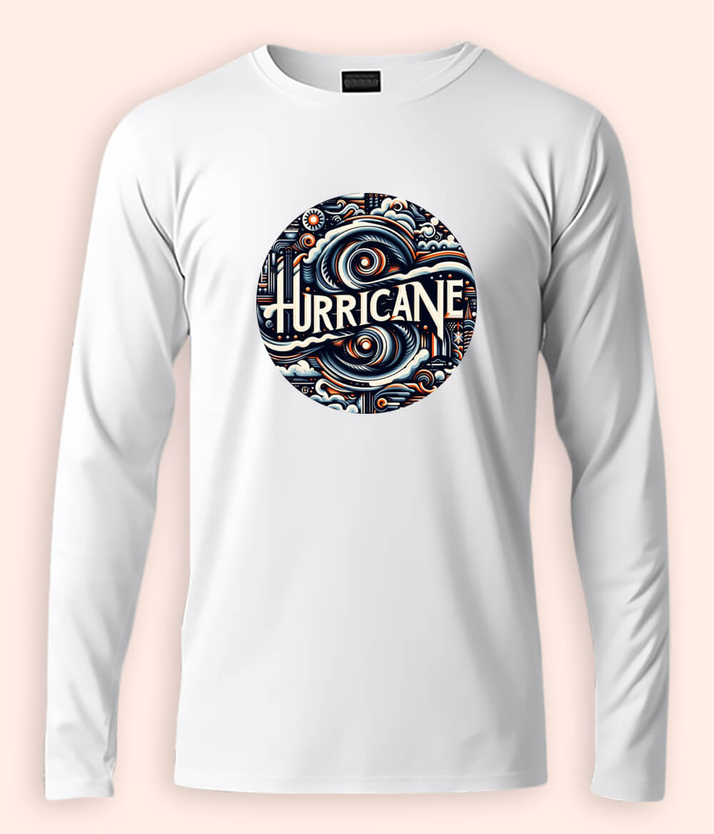 Hurricane Long Sleeve Winter T-Shirt (Unisex)